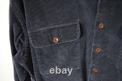 Vintage RRL Men's Corduroy Oversized Shirt Sz Large L Navy Blue 100% Cotton