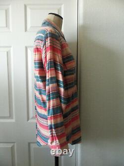 Vintage Ralph Lauren Country Multicolor Stripe 100% Cotton Long Sleeve Shirt L