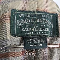 Vintage Ralph Lauren Leather Jacket Polo Country Bomber USA Brown 90s USA L