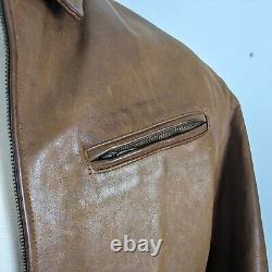 Vintage Ralph Lauren Leather Jacket Polo Country Bomber USA Brown 90s USA L