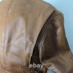 Vintage Ralph Lauren Leather Jacket Polo Country Bomber USA Brown 90s USA L