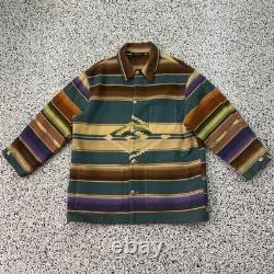 Vintage Ralph Lauren Polo Country Jacket Mens Large Southwestern Blanket Stripe