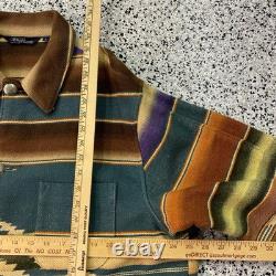 Vintage Ralph Lauren Polo Country Jacket Mens Large Southwestern Blanket Stripe