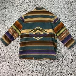 Vintage Ralph Lauren Polo Country Jacket Mens Large Southwestern Blanket Stripe
