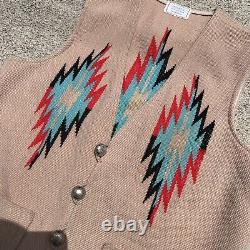 Vintage Rare Chimayo Hand Woven 100% Wool Vintage Western Style Vest