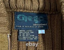 Vintage Rare South Western Style Leather Chego International Jacket Size Large