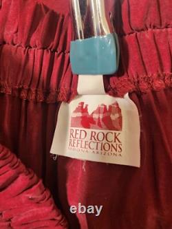 Vintage Red Rock Reflections Western Outfit With Broomstick Skirt With Belt Lg