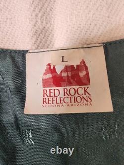 Vintage Red Rock Reflections Western Outfit With Broomstick Skirt With Belt Lg