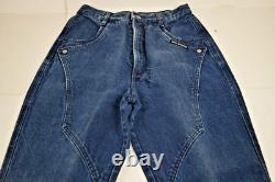 Vintage Riding Jeans Rocky Mountain Size W28 L34 80s Blue High Waist Made USA