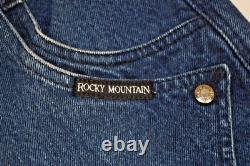 Vintage Riding Jeans Rocky Mountain Size W28 L34 80s Blue High Waist Made USA