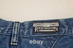 Vintage Riding Jeans Rocky Mountain Size W28 L34 80s Blue High Waist Made USA