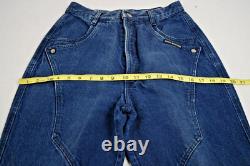 Vintage Riding Jeans Rocky Mountain Size W28 L34 80s Blue High Waist Made USA