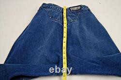 Vintage Riding Jeans Rocky Mountain Size W28 L34 80s Blue High Waist Made USA