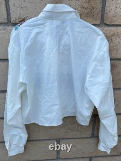 Vintage Roper Western Southwestern Cactus Cropped Cowgirl Shirt 80s 90s Size L