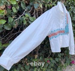 Vintage Roper Western Southwestern Cactus Cropped Cowgirl Shirt 80s 90s Size L