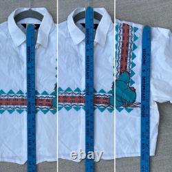 Vintage Roper Western Southwestern Cactus Cropped Cowgirl Shirt 80s 90s Size L