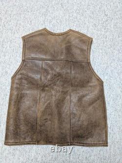 Vintage SHEARLING sheepskin leather 44 handcrafted WESTERN wool pile HUNTING