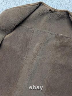 Vintage SHEARLING sheepskin leather 44 handcrafted WESTERN wool pile HUNTING