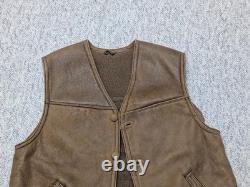 Vintage SHEARLING sheepskin leather 44 handcrafted WESTERN wool pile HUNTING