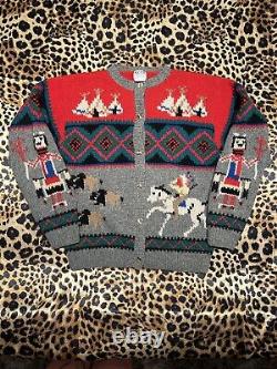 Vintage SKYR Sportswear Wool Western Native American Knit Sweater