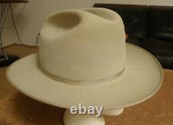 Vintage STETSON Open ROAD Fedora TEXAS Cowboy Hat! LARGE! 7 1/4- AS-IS! Buy NOW