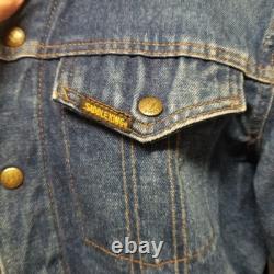 Vintage Saddle King Embroidered Jean Trucker Jacket Equestrian Barrel Racing