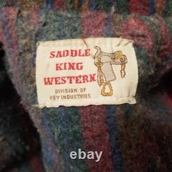 Vintage Saddle King Embroidered Jean Trucker Jacket Equestrian Barrel Racing