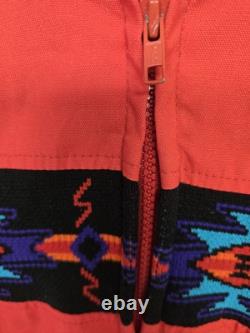 Vintage Saddlebrook Western Wear Red Blanket Lined Bomber Jacket Large USA Made