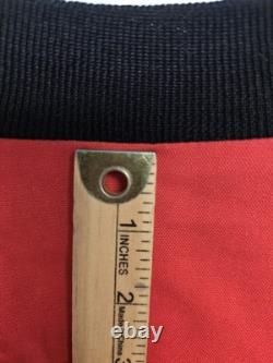 Vintage Saddlebrook Western Wear Red Blanket Lined Bomber Jacket Large USA Made