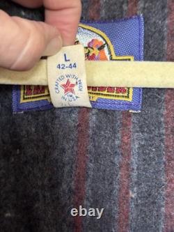 Vintage Saddlebrook Western Wear Red Blanket Lined Bomber Jacket Size L USA Made