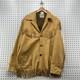 Vintage Sage Fashions Leather Fringe Jacket Mens Large Tan 70s Western Button Up