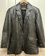 Vintage Scully Black Western Leather Sport Coat Blazer Jacket Mens 46 Large