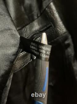 Vintage Scully Black Western Leather Sport Coat Blazer Jacket Mens 46 Large
