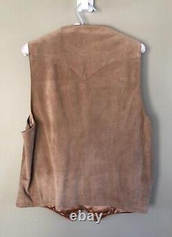 Vintage Scully Suede Western Jacket/blazer And Vest Tan Size 40/42 Large