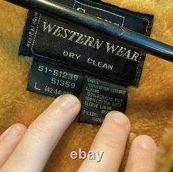 Vintage Sears 70's Western wear Corduroy Lined Coat Jacket L But Fits A Medium