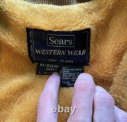 Vintage Sears 70's Western wear Corduroy Lined Coat Jacket L But Fits A Medium