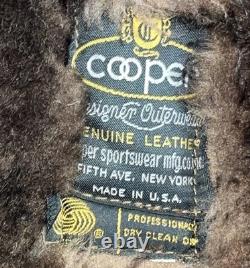 Vintage Shearling Sheepskin Western Marlboro Ranch Coat Lined L Real Leather USA