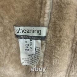 Vintage Shearling Suede Coat, Made in Italy, Brown