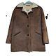 Vintage Sheepskin Shearling Coat Men L Brown Jacket Rancher Western Cowboy Boho