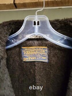 Vintage Sir PENDLETON Men's Wool Brown Sherpa Lined Car Coat Jacket Medium