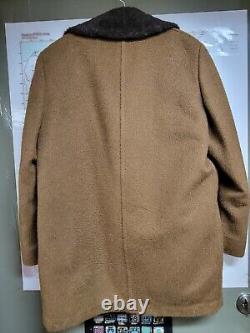 Vintage Sir PENDLETON Men's Wool Brown Sherpa Lined Car Coat Jacket Medium