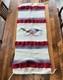 Vintage Southwest Wall Decor Tapestry Textile Roadrunner Bird Flute Navajo 55x22