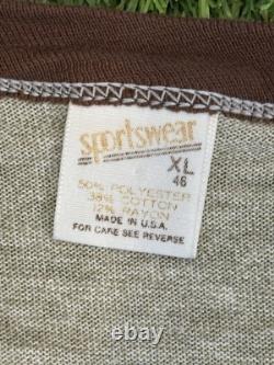 Vintage Sportswear T Shirt Wyoming Cowboy 70s Men XL Western Rare Ringer USA