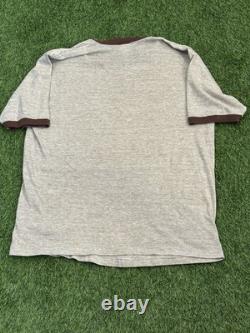 Vintage Sportswear T Shirt Wyoming Cowboy 70s Men XL Western Rare Ringer USA