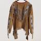 Vintage Suede Leather Fringe Jacket Beaded Western Native Style Coat