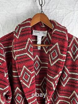 Vintage Tasha Polizzi for T. P. Saddleblanket L Stable Jacket Red Open Fleece