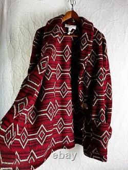 Vintage Tasha Polizzi for T. P. Saddleblanket L Stable Jacket Red Open Fleece