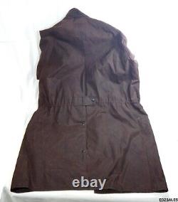 Vintage Tiemann's Priddy Texas Oiled Waxed Riding Duster Lined Coat Jacket