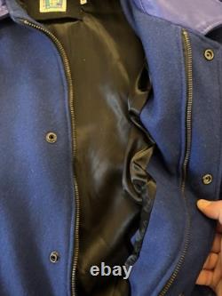 Vintage Tony Lama Leather Wool Jacket Western Cowboy USA Made Men's Large