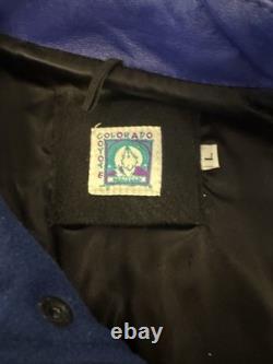 Vintage Tony Lama Leather Wool Jacket Western Cowboy USA Made Men's Large